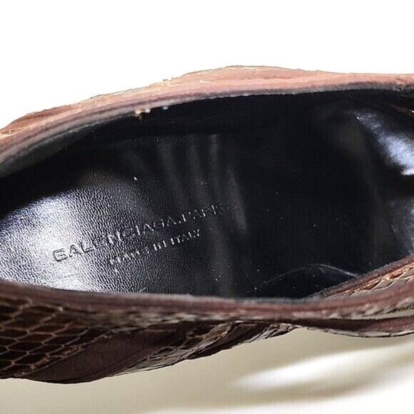 Balenciaga Strappy Pointed Toe Heels Brown Leather Womens US 9 - Picture 7 of 11